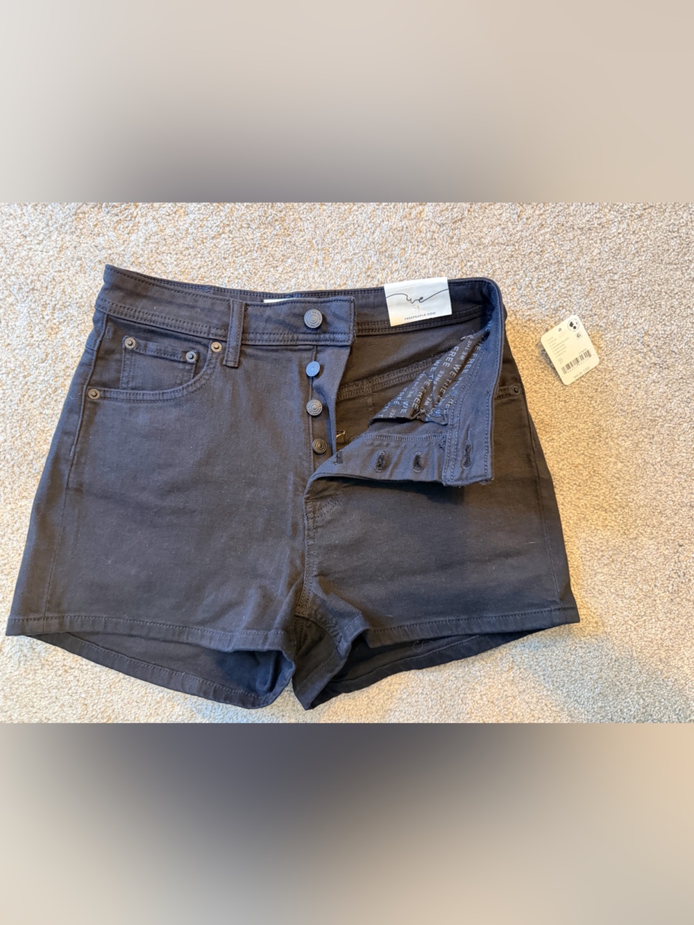 Free People CRVY Bellarosa High-Rise Vintage Shorts 27 We the Free